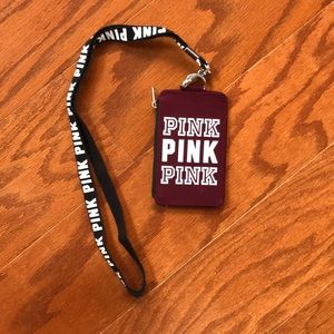 PINK cardholder and lanyard